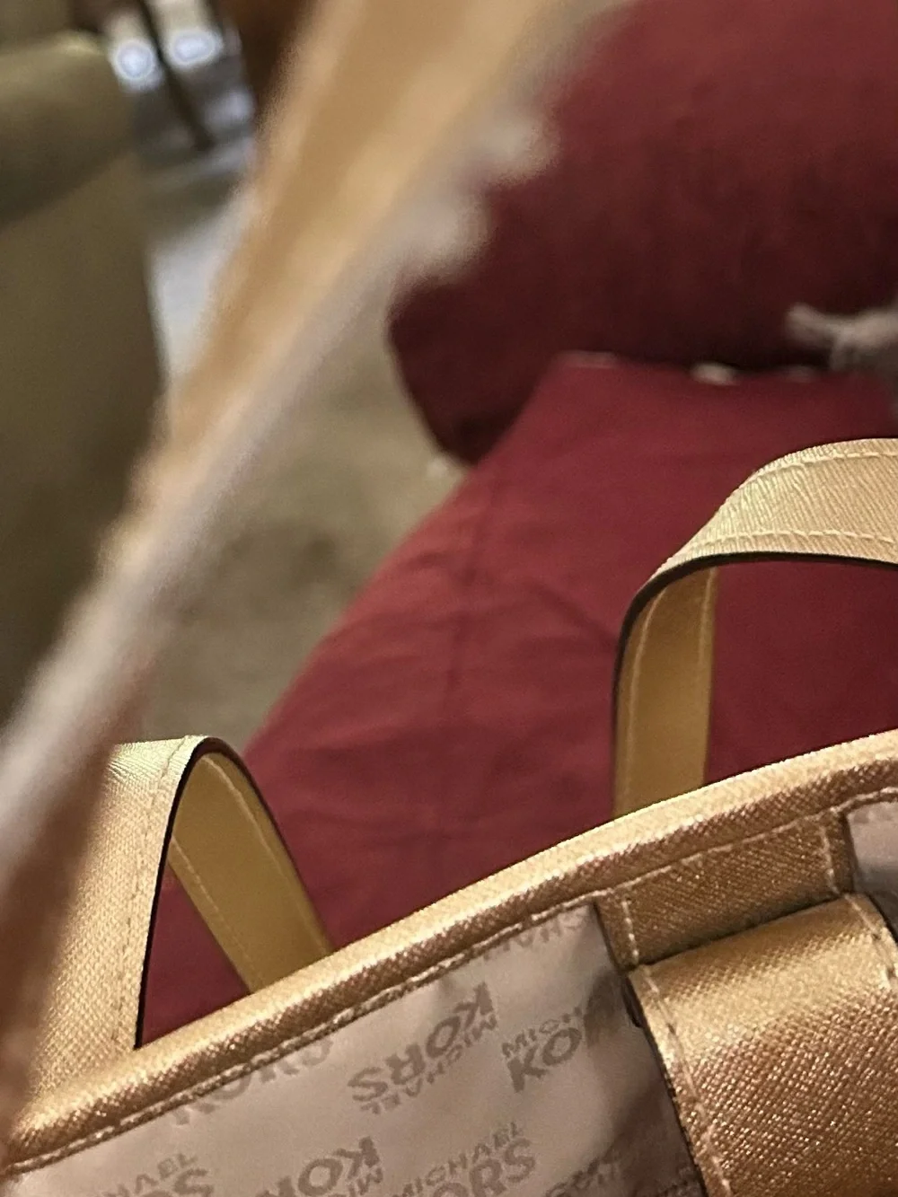 Michael Kors Metallic Gold Tote with MK Emblem